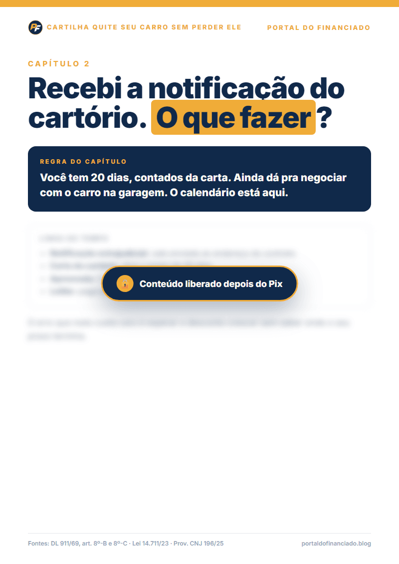 Recebi a notificação do cartório. E agora?