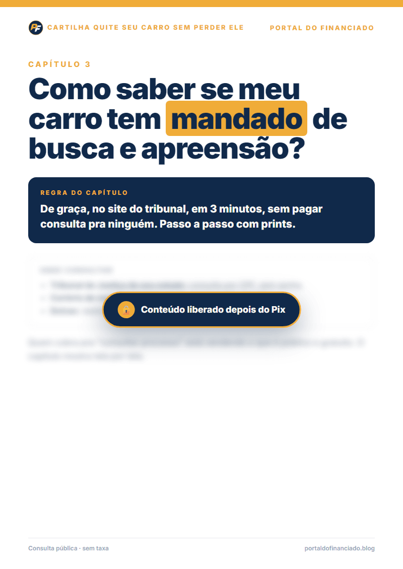 Como saber se tem mandado no meu nome?