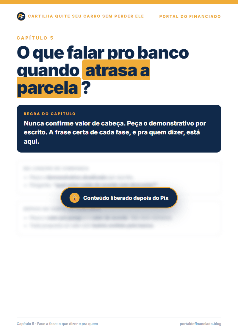 O que falar pro banco?