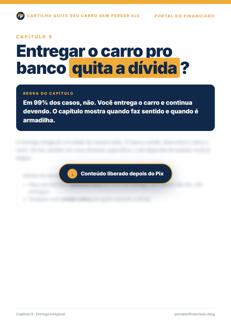 Entregar o carro quita a dívida?